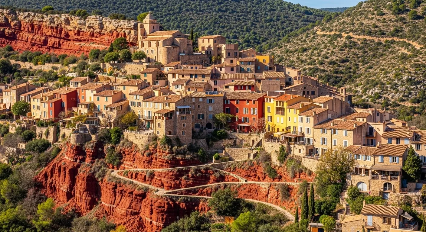 Ce village de 1 318 âmes cache la seule palette d’ocres naturelles de France